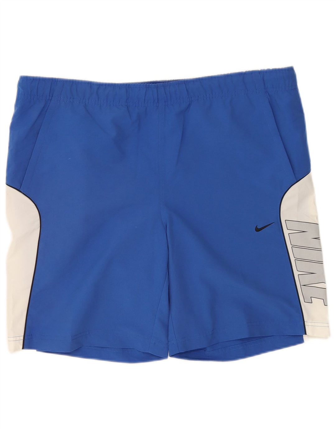 Pantaloncini sportivi grafici Nike da uomo in poliestere color block blu medio