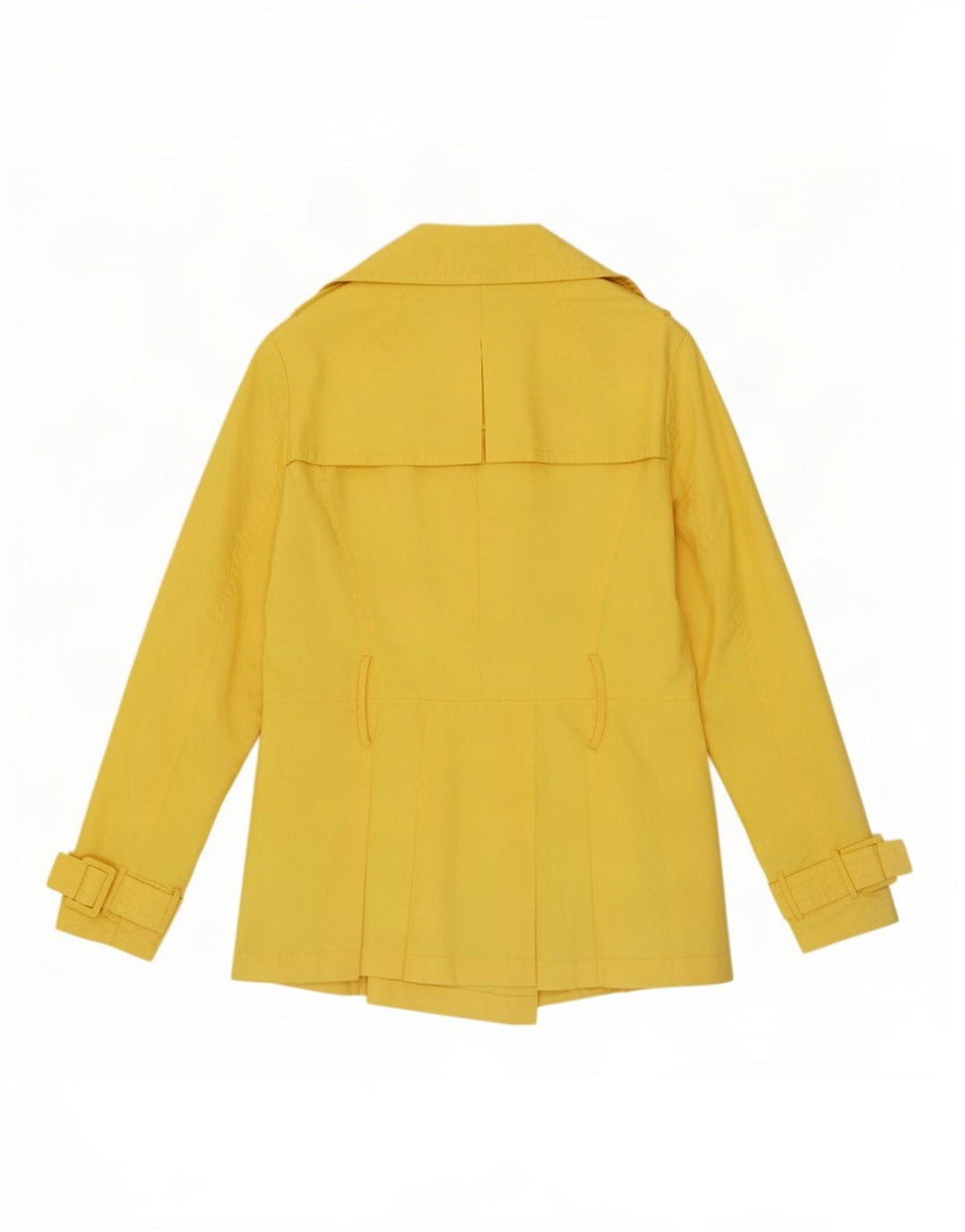 Trench da donna Zara UK 10 piccolo poliestere giallo