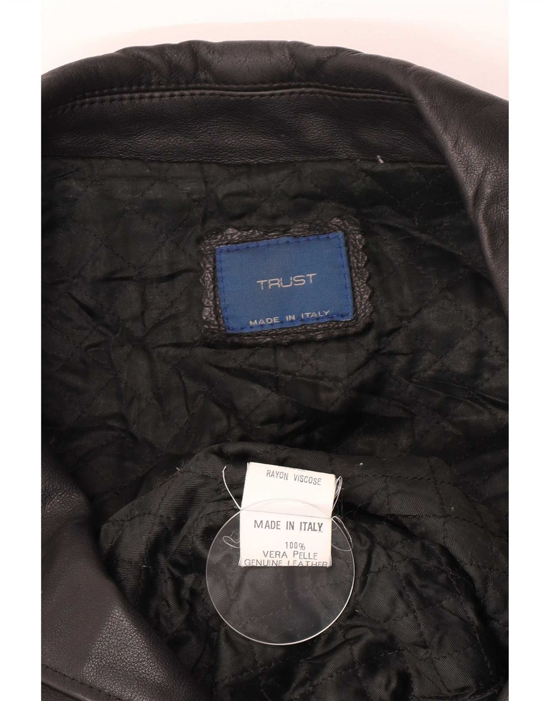 Giacca in pelle vintage da uomo IT 52 XL in pelle nera