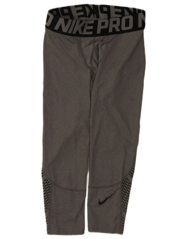 Leggings Capri grafici da uomo Nike Small in poliestere color block grigio