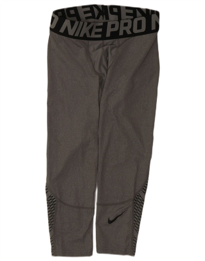 Leggings Capri grafici da uomo Nike Small in poliestere color block grigio