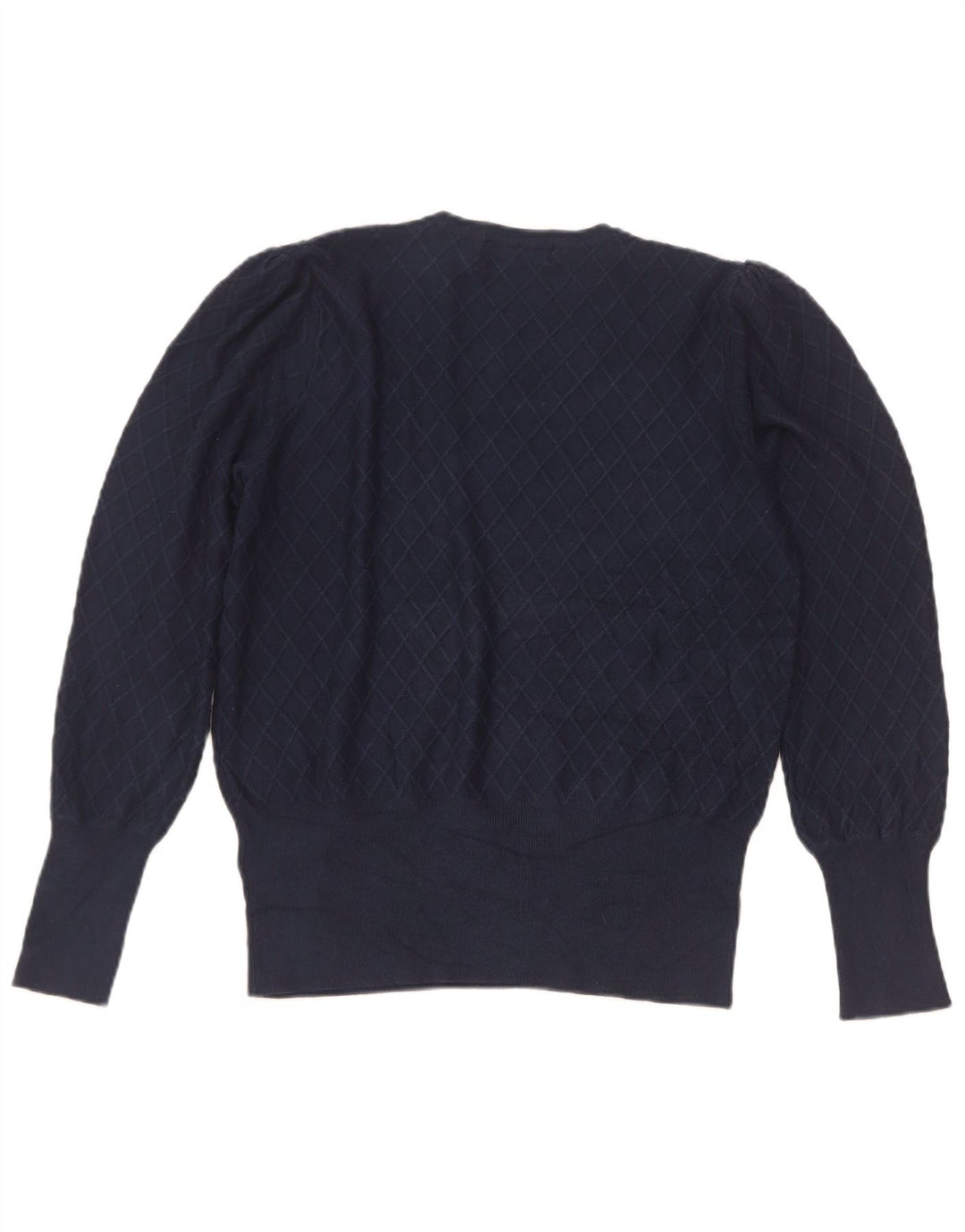 Maglione maglione girocollo da donna Marks & Spencer UK 12 medio blu navy