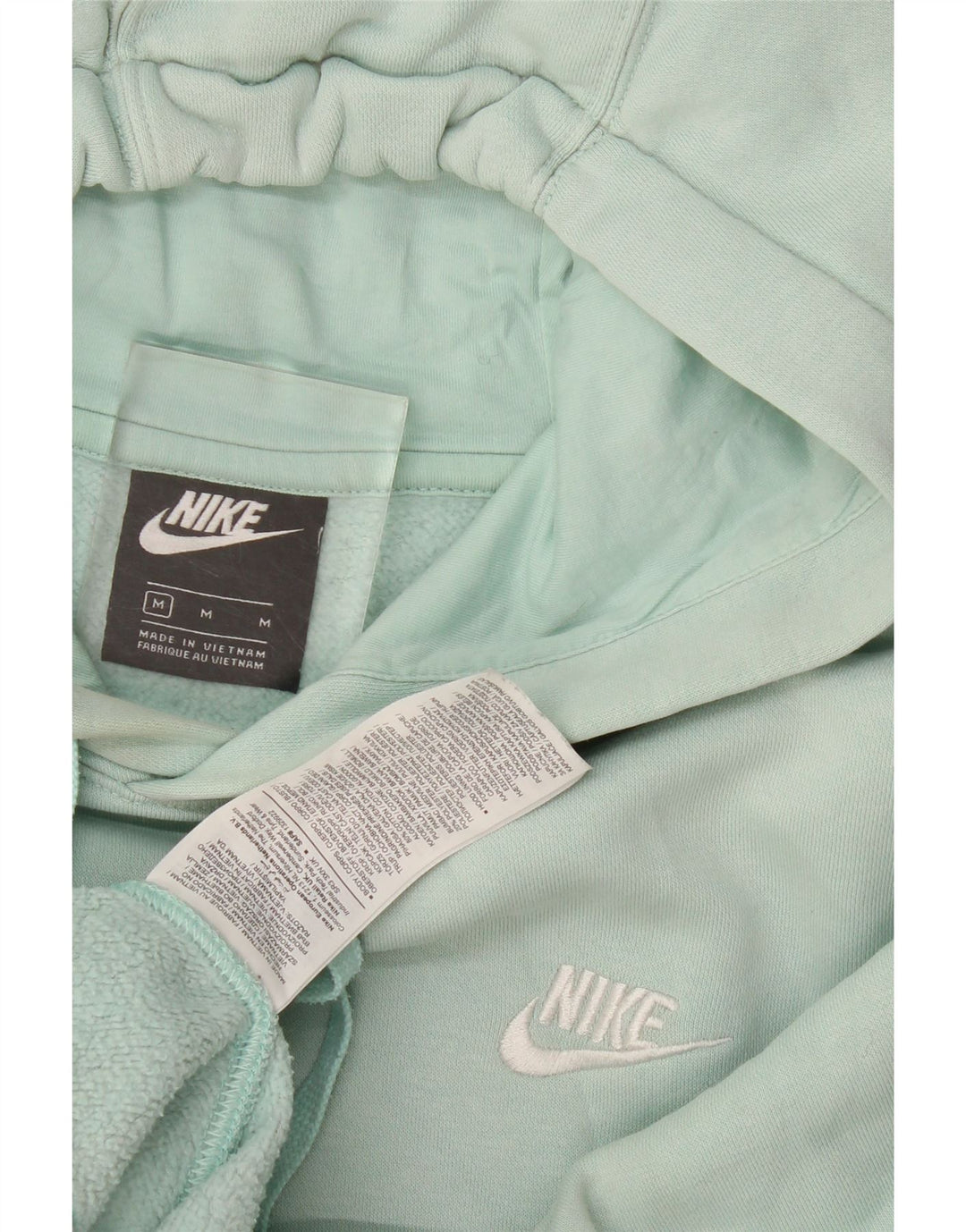 Felpa con cappuccio da donna Nike UK 14 cotone verde medio