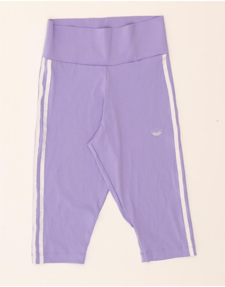 ADIDAS Womens Capri Leggings UK 12 Medium  Blue Polyester Vintage Adidas and Second-Hand Adidas from Messina Hembry 