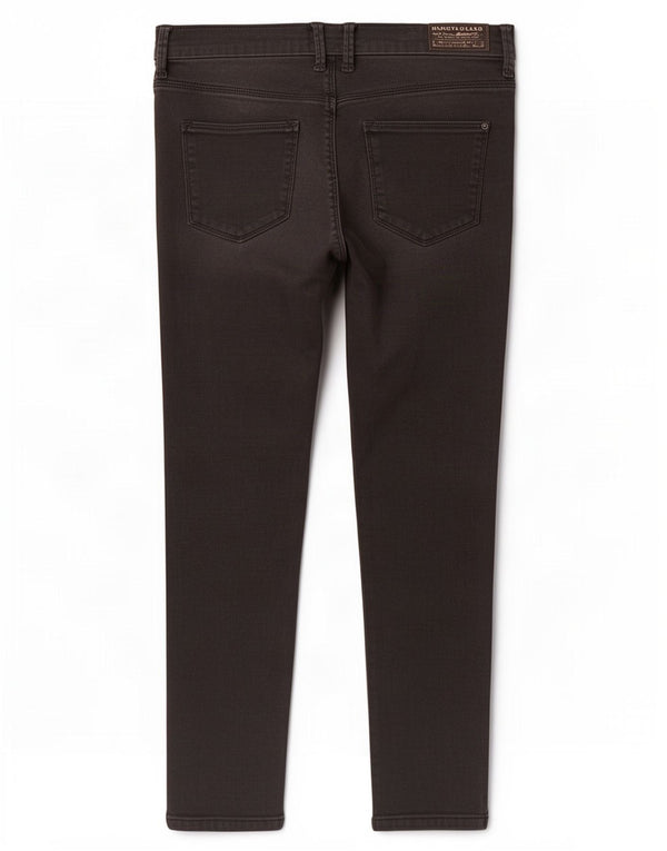 Jeans slim da donna Marks & Spencer UK 14 Large W32 L26 Cotone nero