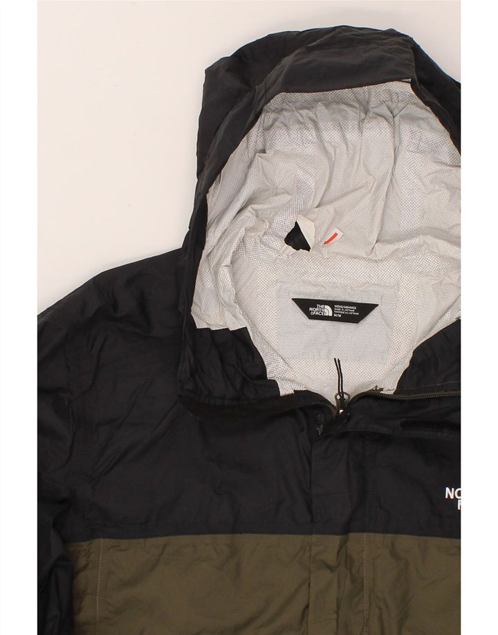 THE NORTH FACE Giacca antipioggia da uomo con cappuccio UK 38 Medium Khaki Colourblock