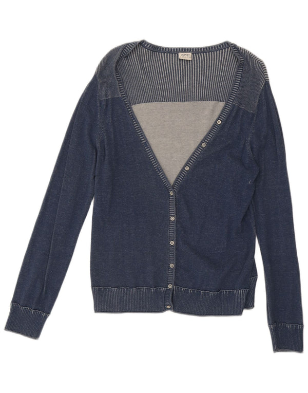 Maglione cardigan da donna Esprit UK 18 XL cotone gessato blu