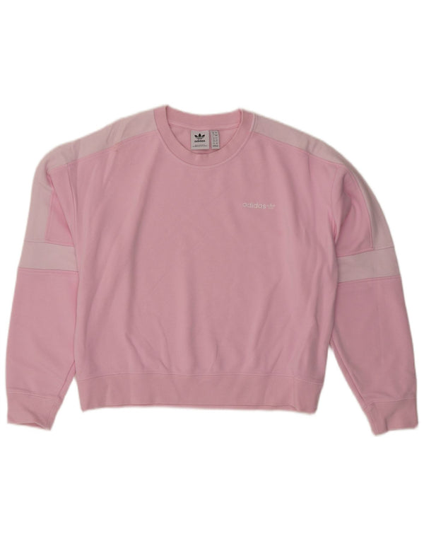 Felpa oversize da donna ADIDAS UK 8 Small Pink Colourblock