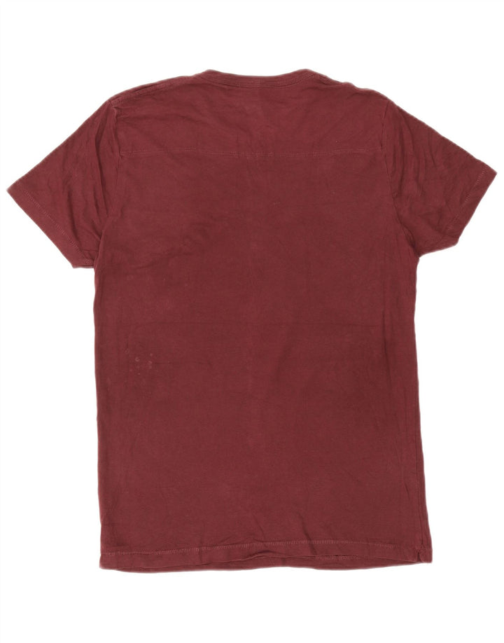 T-shirt da uomo French Connection Top in cotone bordeaux medio