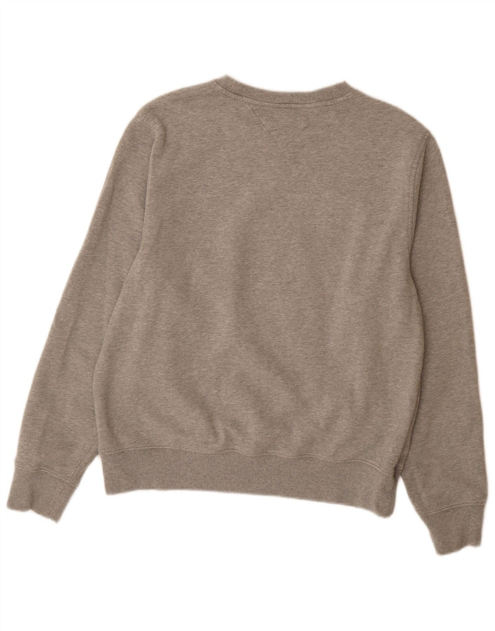 TOMMY HILFIGER Felpa con grafica da donna Maglione UK 14 Cotone grigio medio