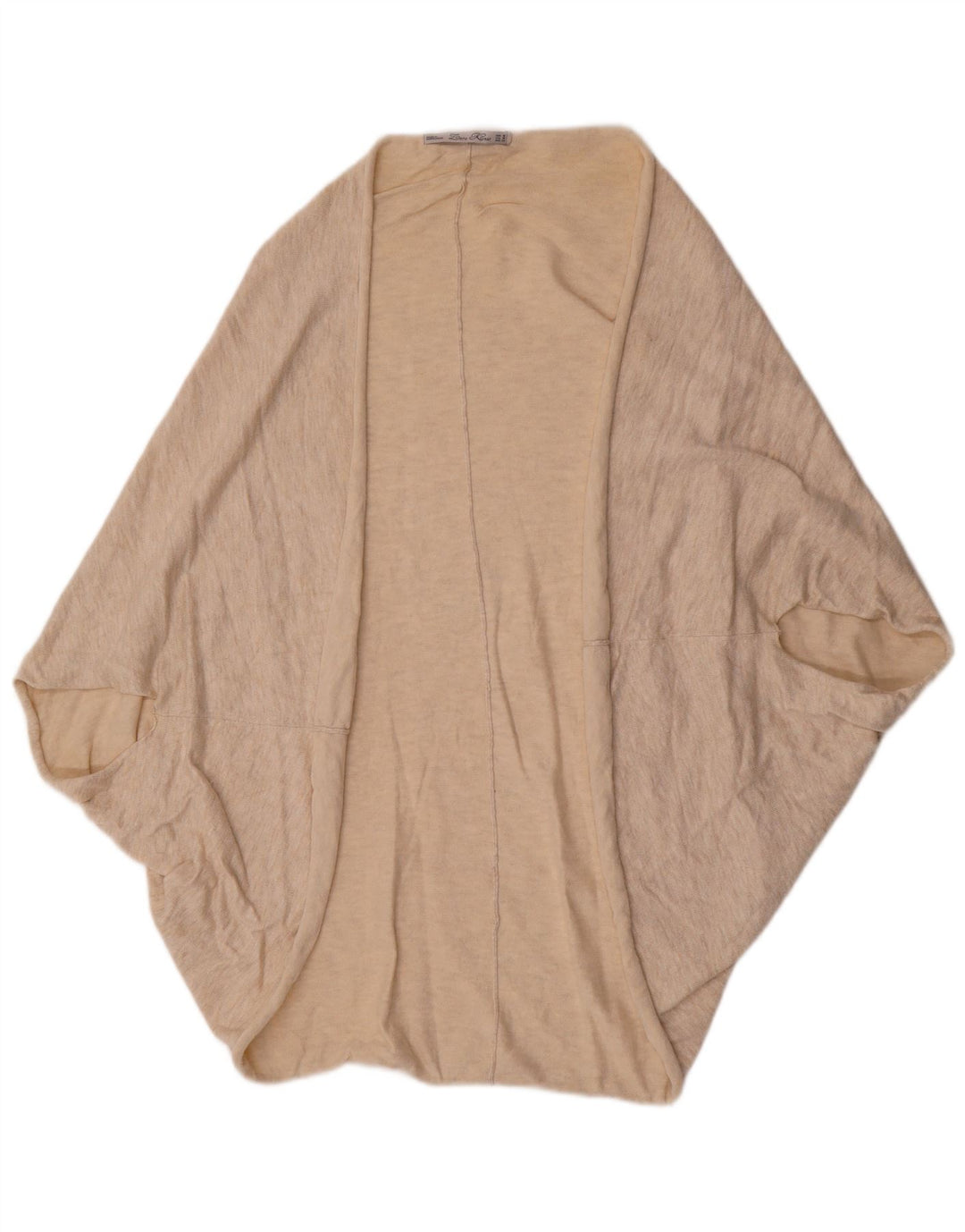 Maglione Poncho Aperto Donna Zara UK 14 Beige Medio