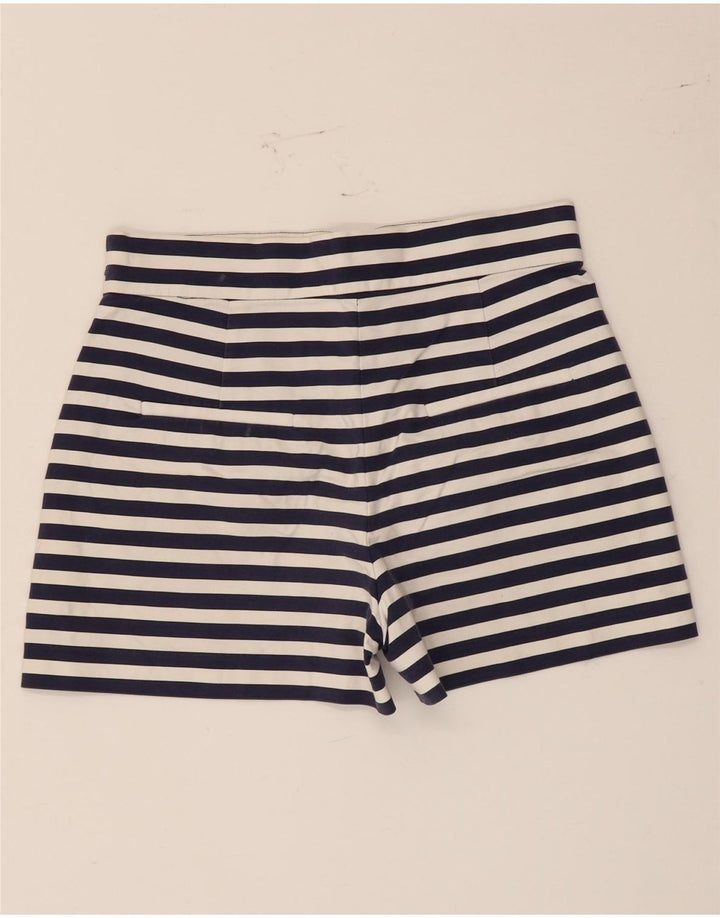 Pantaloni caldi da donna Zara medi W28 in cotone a righe blu navy
