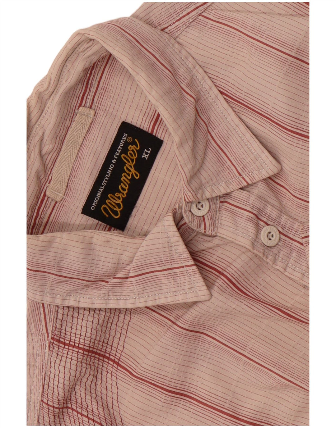 Camicia a maniche corte da uomo Wrangler XL a righe rosa