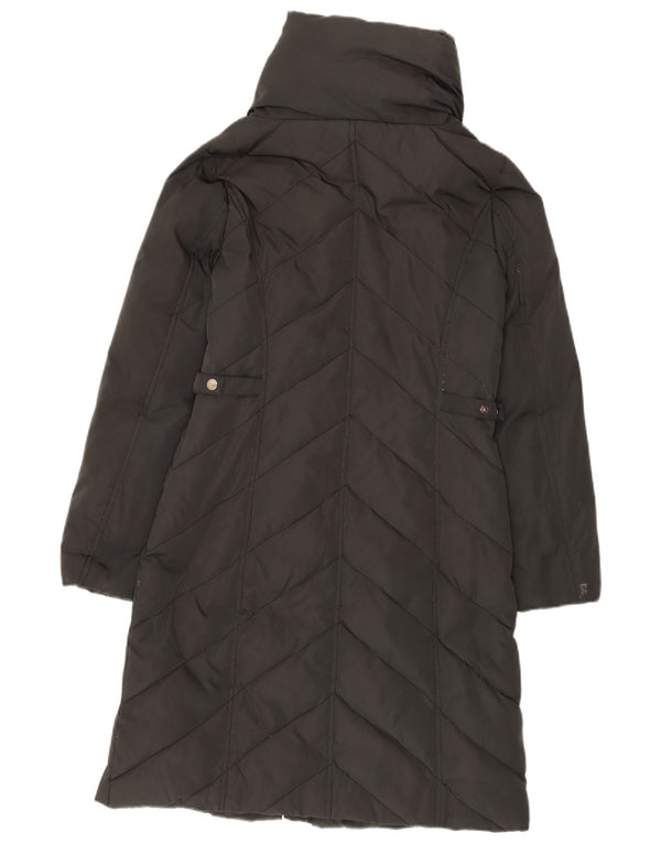 Cappotto imbottito lungo da donna Monsoon UK 10 piccolo poliestere nero