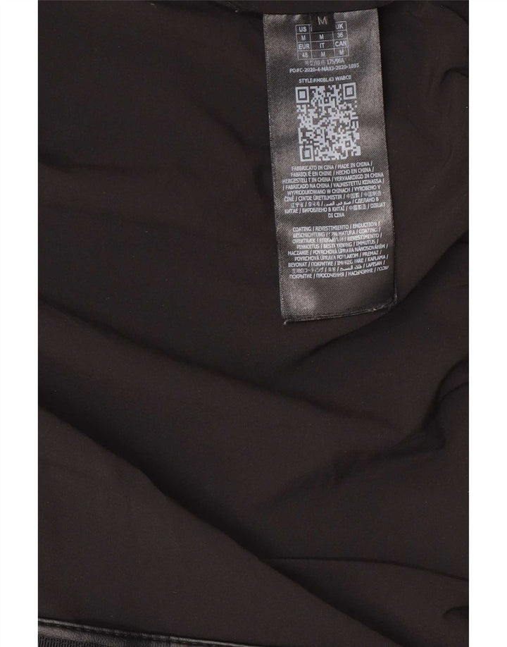 Guess Giacca imbottita da uomo in ecopelle EU 48 Medium Nero Poliuretano