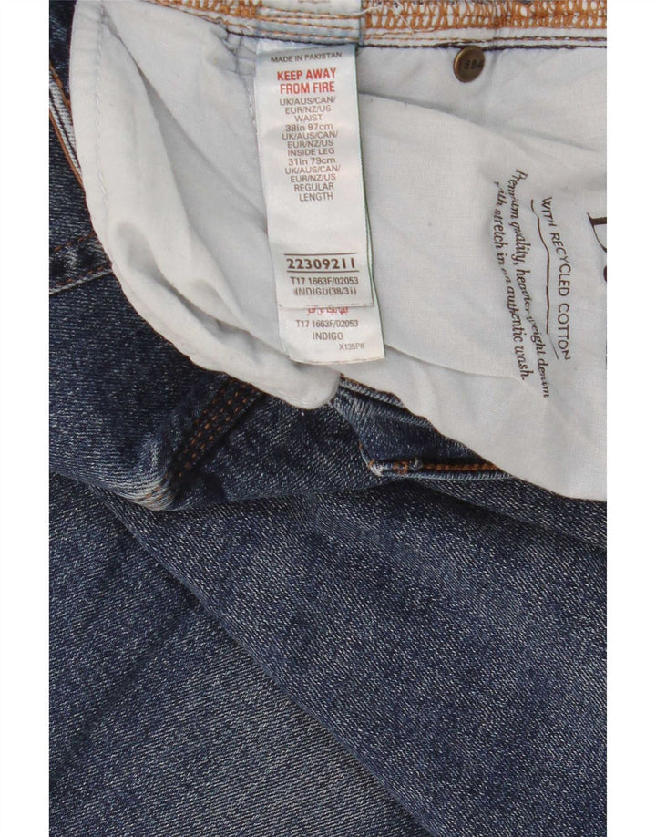 Jeans dritti da uomo Marks & Spencer SW38 L31 cotone blu