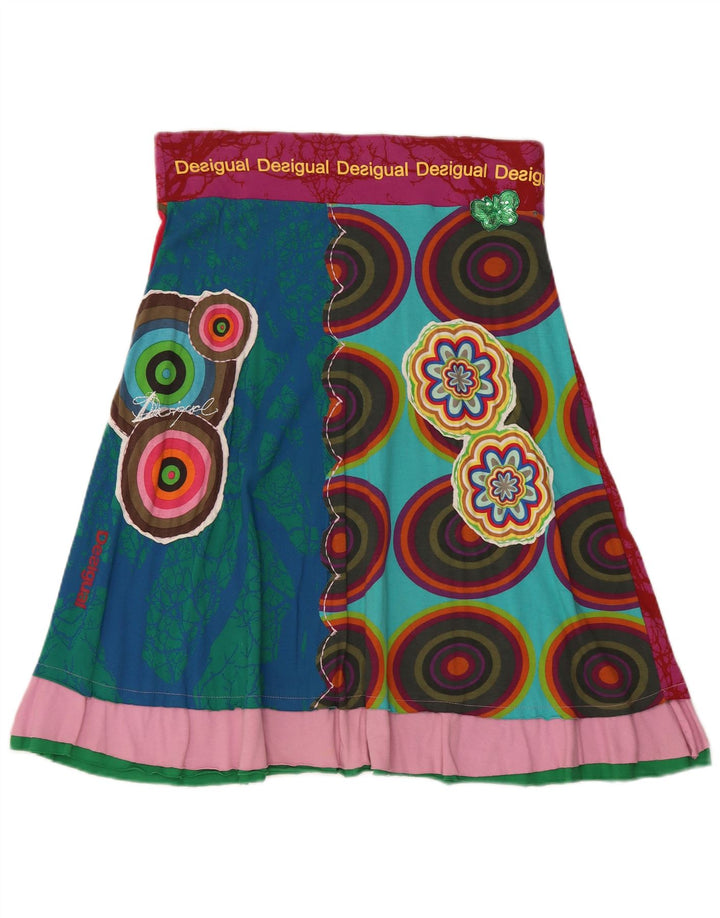 Desigual Gonna a trapezio da donna media W30 cotone geometrico multicolore
