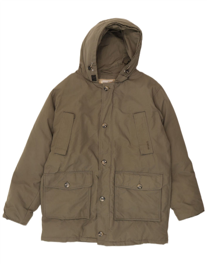 Giacca imbottita con cappuccio da uomo Brugi UK 40 Large Khaki Poliammide