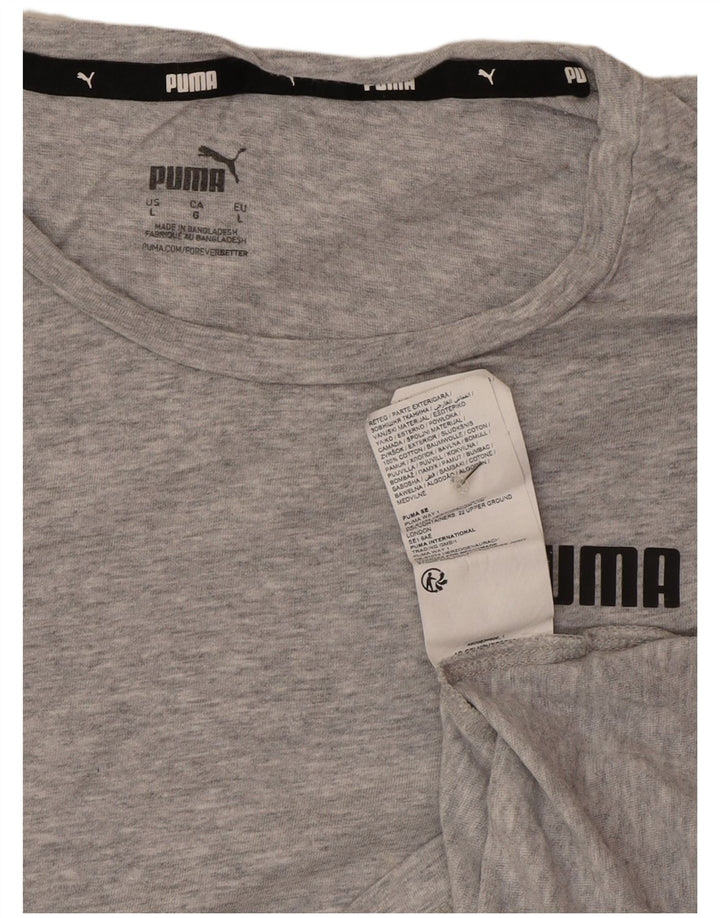 T-shirt da donna Puma UK 16 grande in cotone grigio