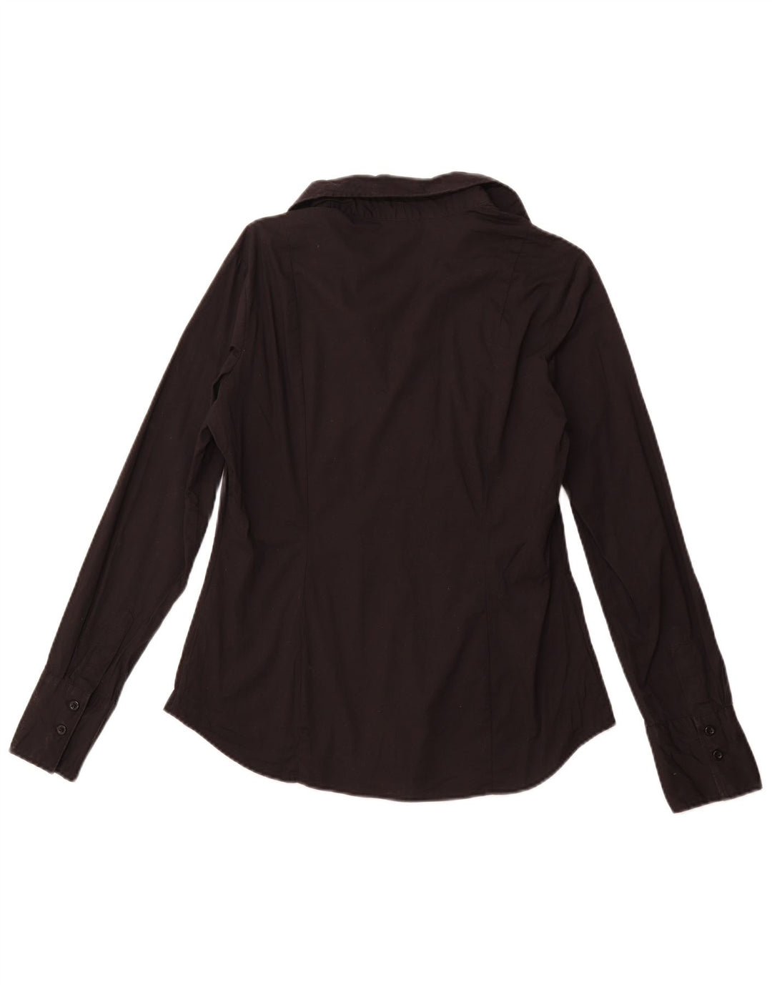 Camicia pullover da donna BENETTON UK 16 grande cotone nero