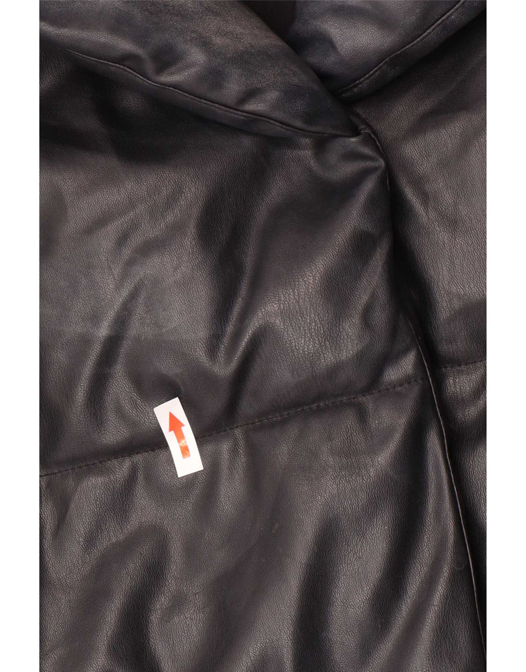 Giacca imbottita oversize in ecopelle da donna Zara UK 6 XS poliuretano nero