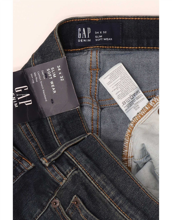 Jeans slim elasticizzati da uomo Gap W34 L32 cotone blu