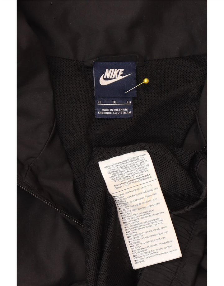 Giacca da tuta da uomo Nike XL in poliestere color block nero