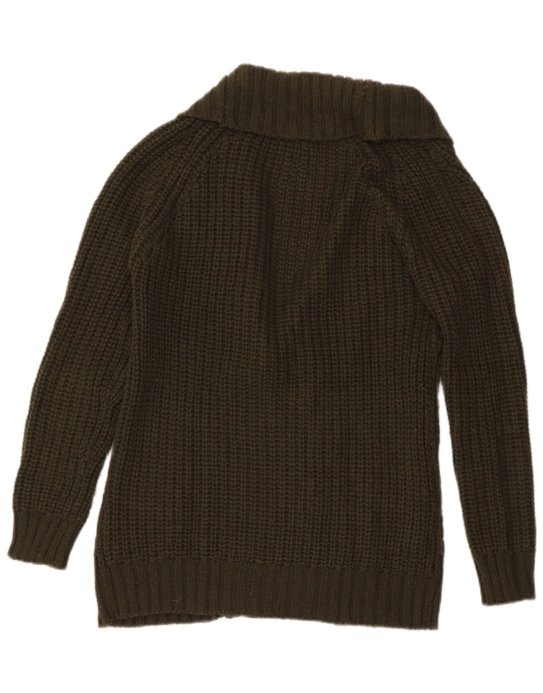 Maglione cardigan doppio petto da donna Zara UK 14 medio cachi