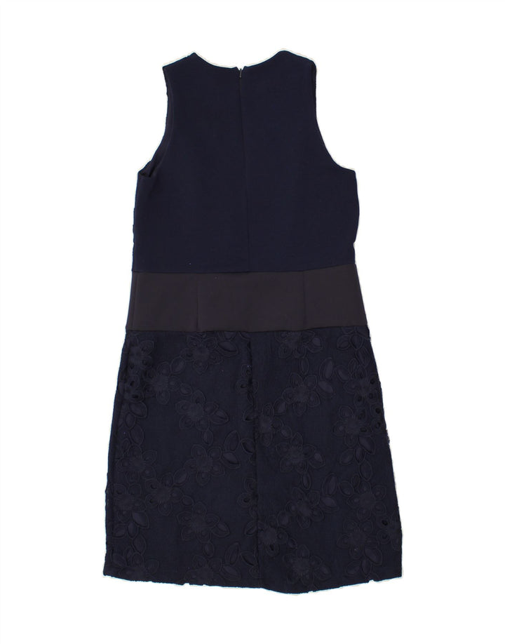 WAREHOUSE Womens Sleeveless Basic Dress UK 10 Small Navy Blue Floral Vintage Warehouse and Second-Hand Warehouse from Messina Hembry 