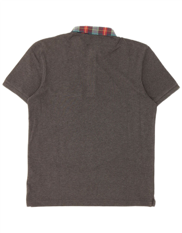 Polo da uomo a maniche corte Lyle & Scott grande classica in cotone grigio
