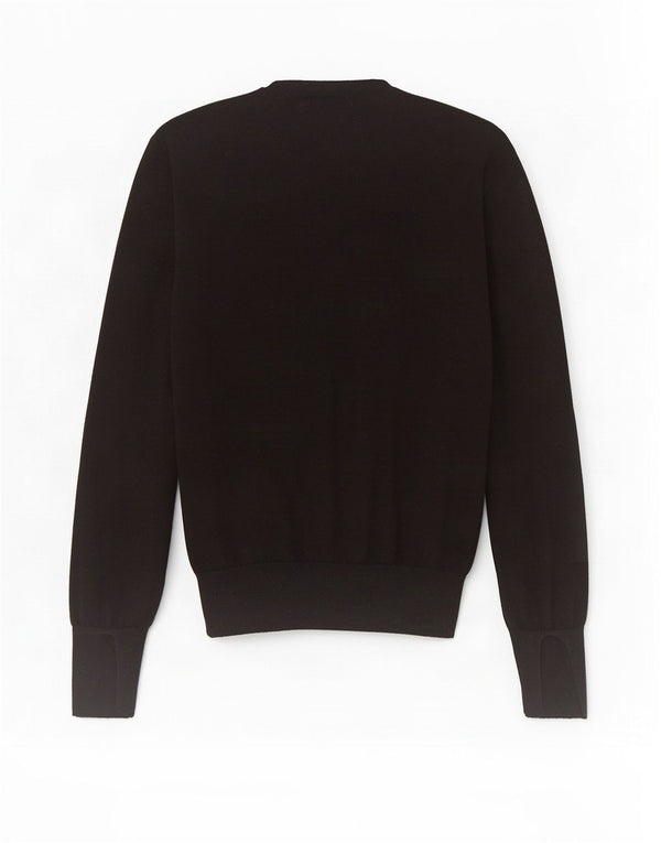 Maglione corto girocollo da donna Zara UK 12 medio nero