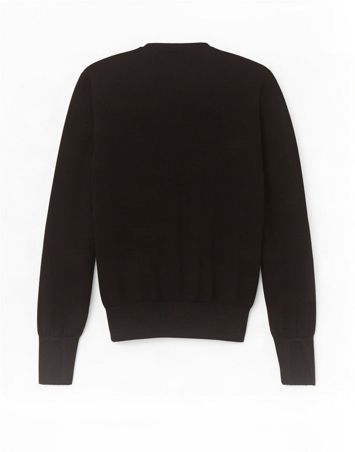 Maglione corto girocollo da donna Zara UK 12 medio nero