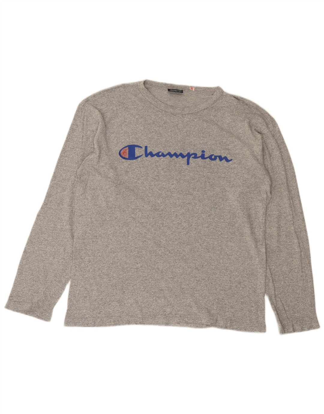 CHAMPION Top grafico da uomo a maniche lunghe grigio medio chiazzato