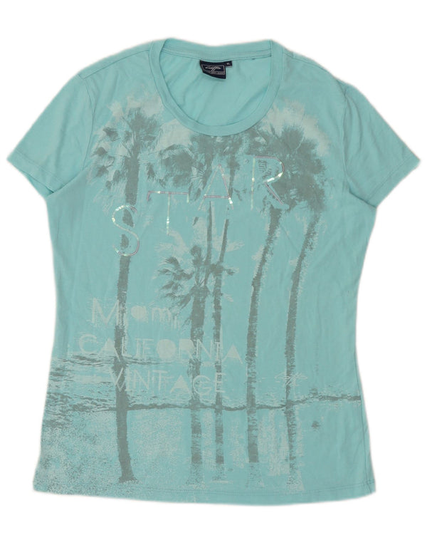 T-shirt grafica da donna Lotto Top UK 18 XL Blu