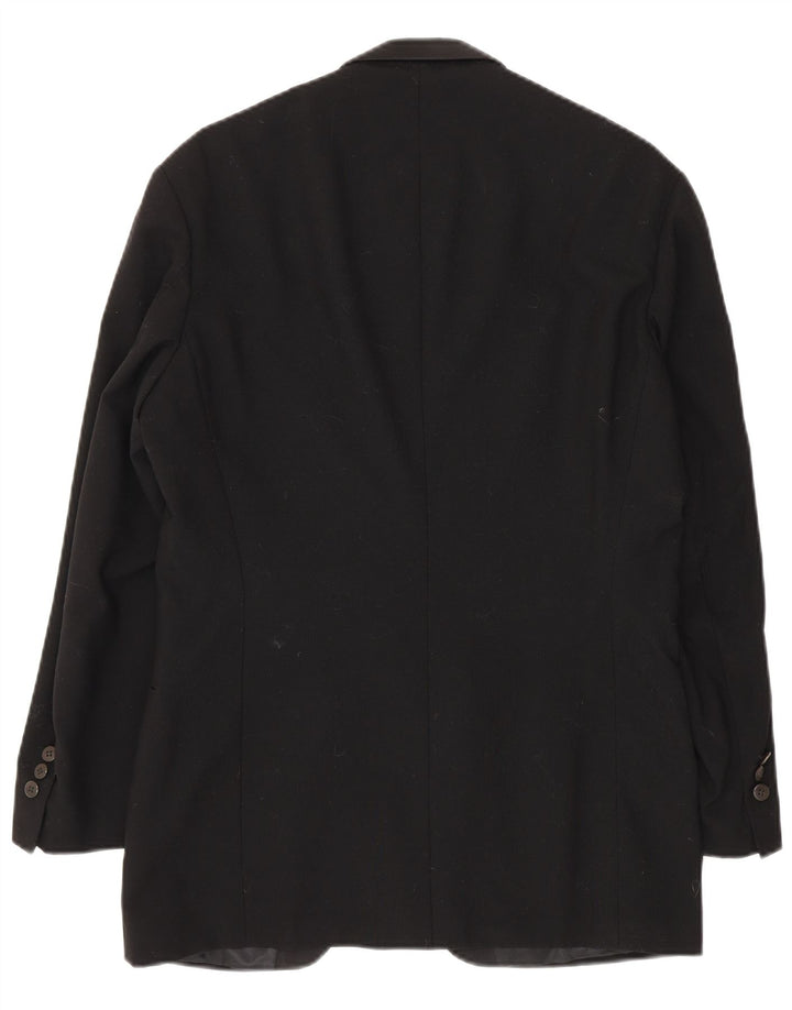 Giacca blazer da uomo a 1 bottone TLAPA UK 38 lana vergine nera media