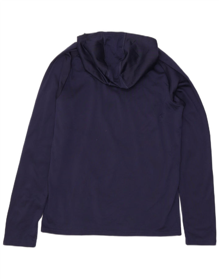 PUMA Maglia da uomo con cappuccio a maniche lunghe in poliestere blu navy medio