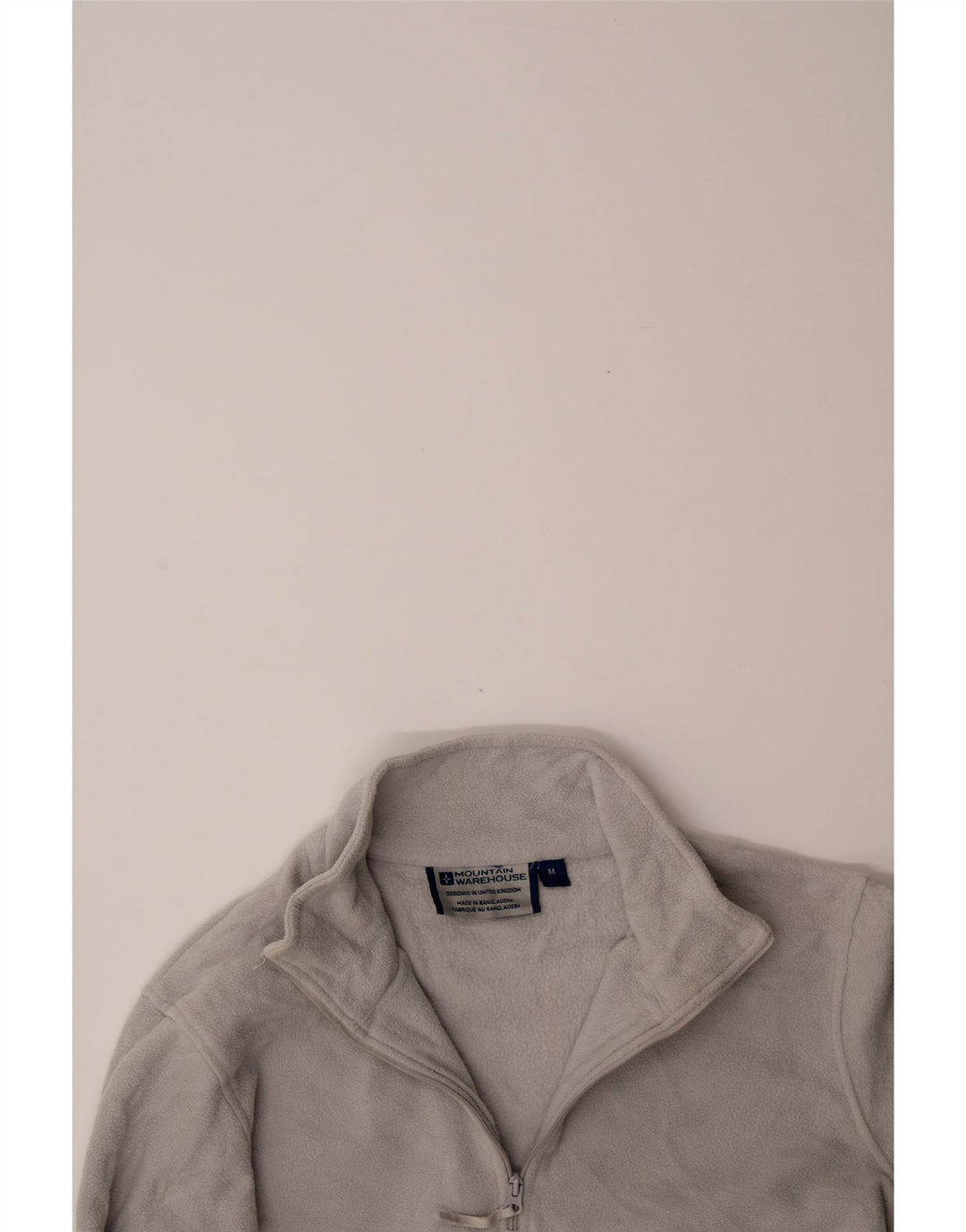 MOUNTAIN WAREHOUSE Womens Zip Neck Fleece Jumper UK 12 Medium Grey Vintage Mountain Warehouse and Second-Hand Mountain Warehouse from Messina Hembry 