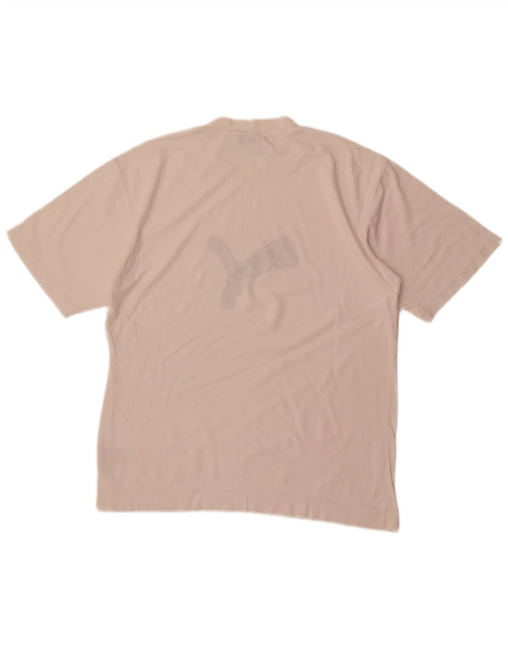 T-shirt grafica da uomo Puma Top in cotone bianco medio