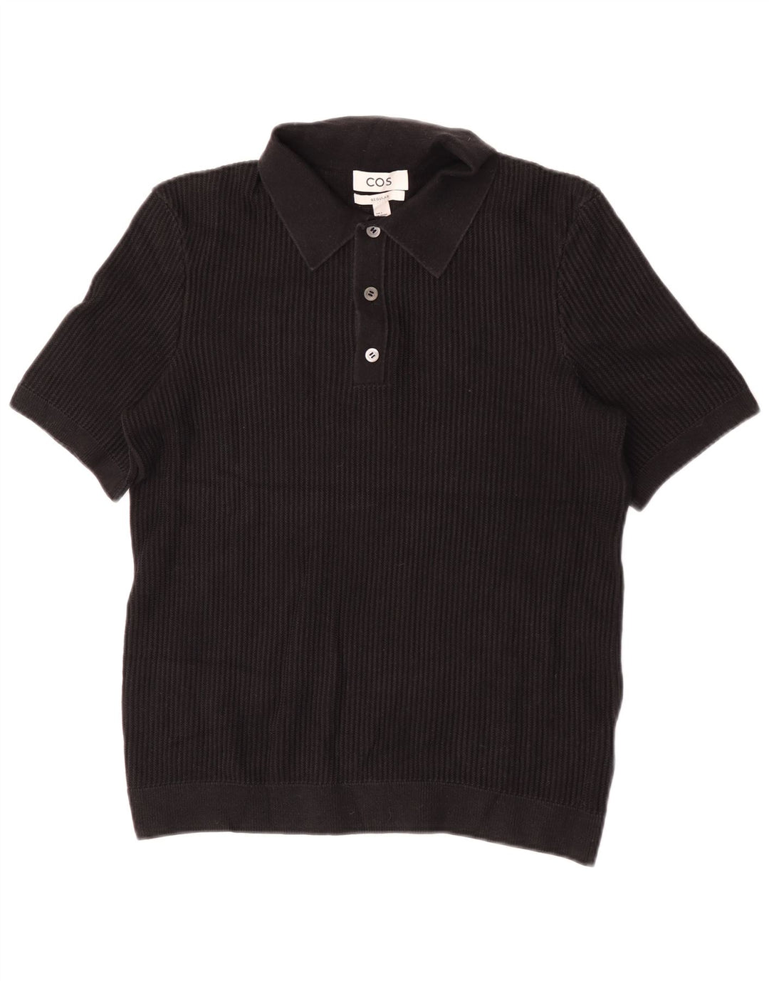 Polo regolare da uomo Cos piccola in cotone nero