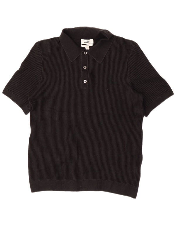 Polo regolare da uomo Cos piccola in cotone nero