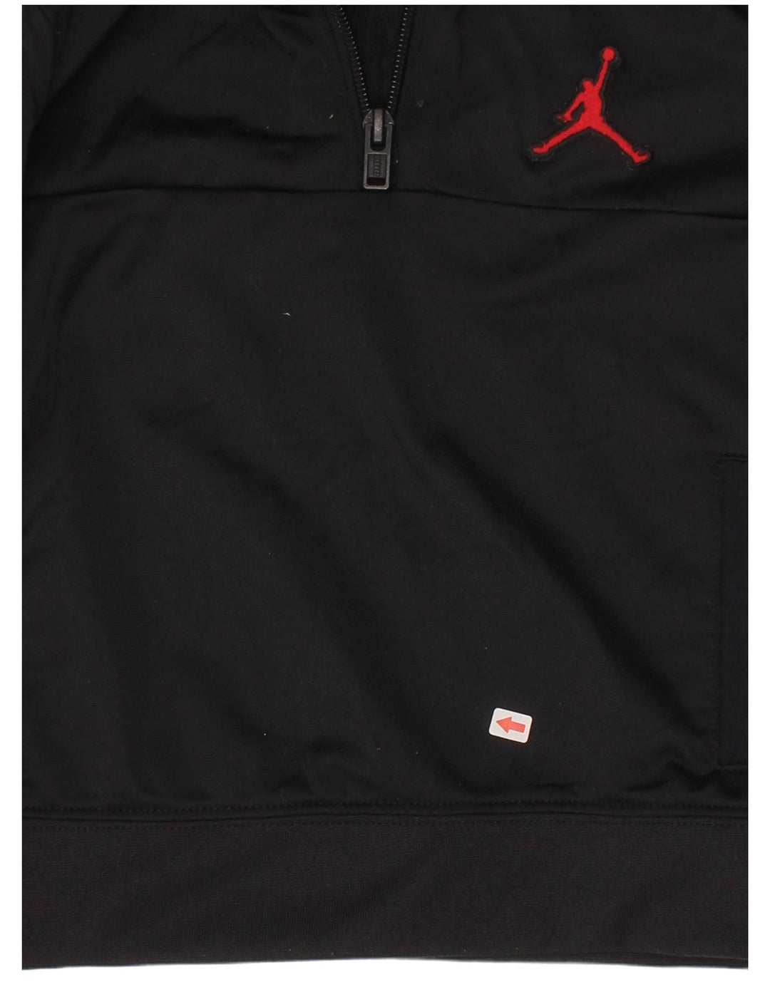 Felpa con cappuccio e collo con zip Jordan da ragazzo, 2-3 anni, in poliestere nero