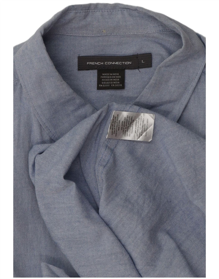 Camicia da uomo French Connection grande in cotone blu