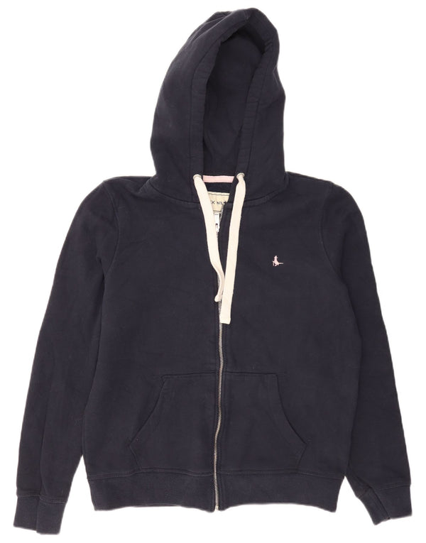 Maglione con cappuccio e zip vestibilità regolare da donna Jack Wills UK 12 medio blu navy