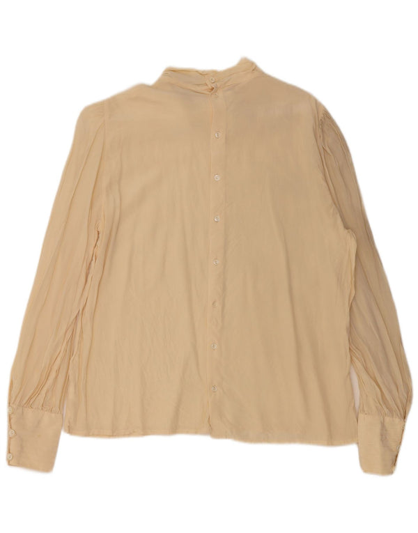 Camicetta a maniche lunghe da donna Roberto Capucci IT 50 XL Seta floreale beige