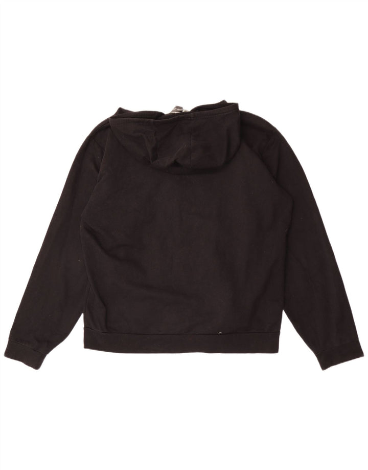 Maglione con cappuccio e zip da uomo Eddie Bauer grande in cotone nero