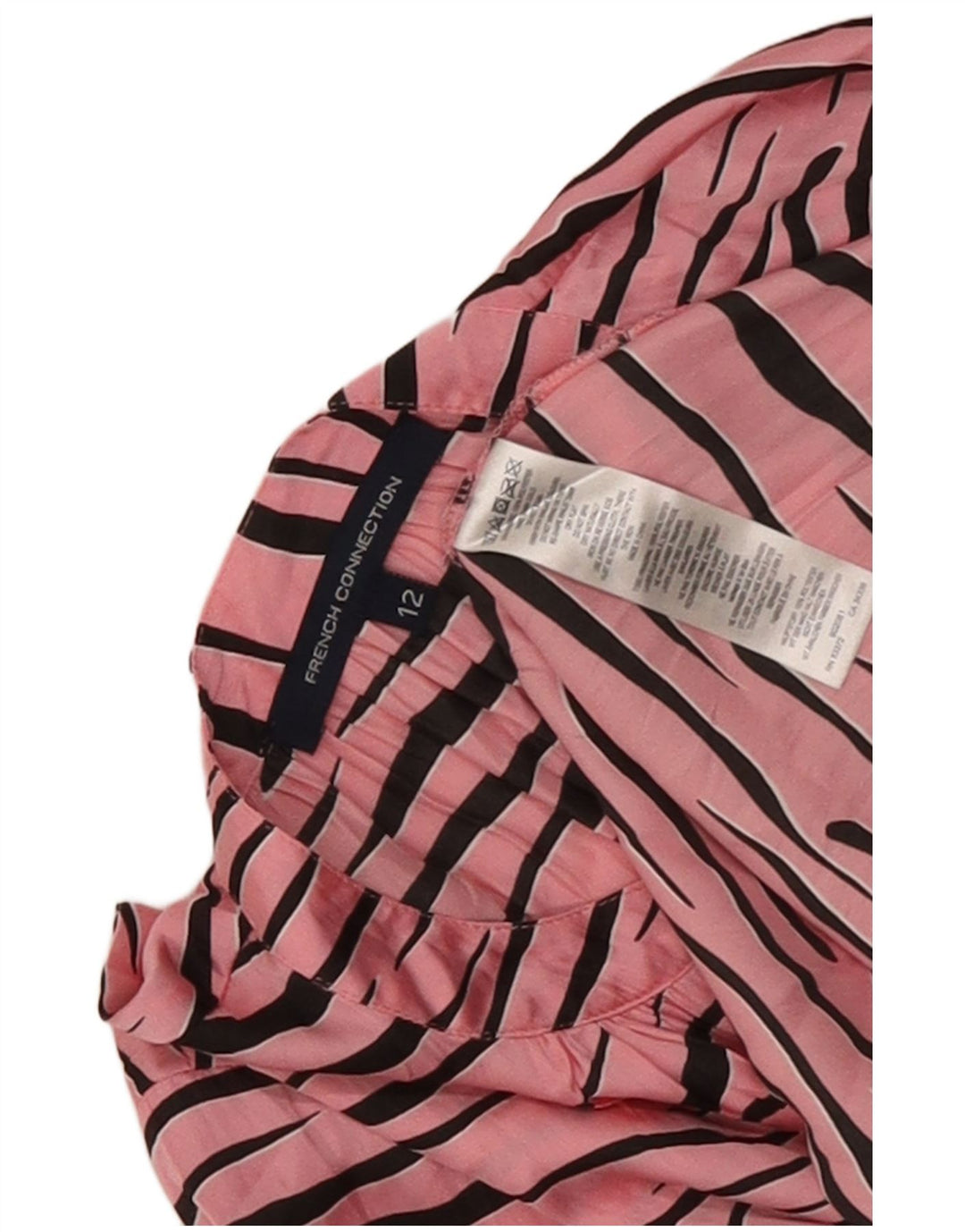 Camicetta da donna French Connection Top UK 12 Stampa animalier rosa medio