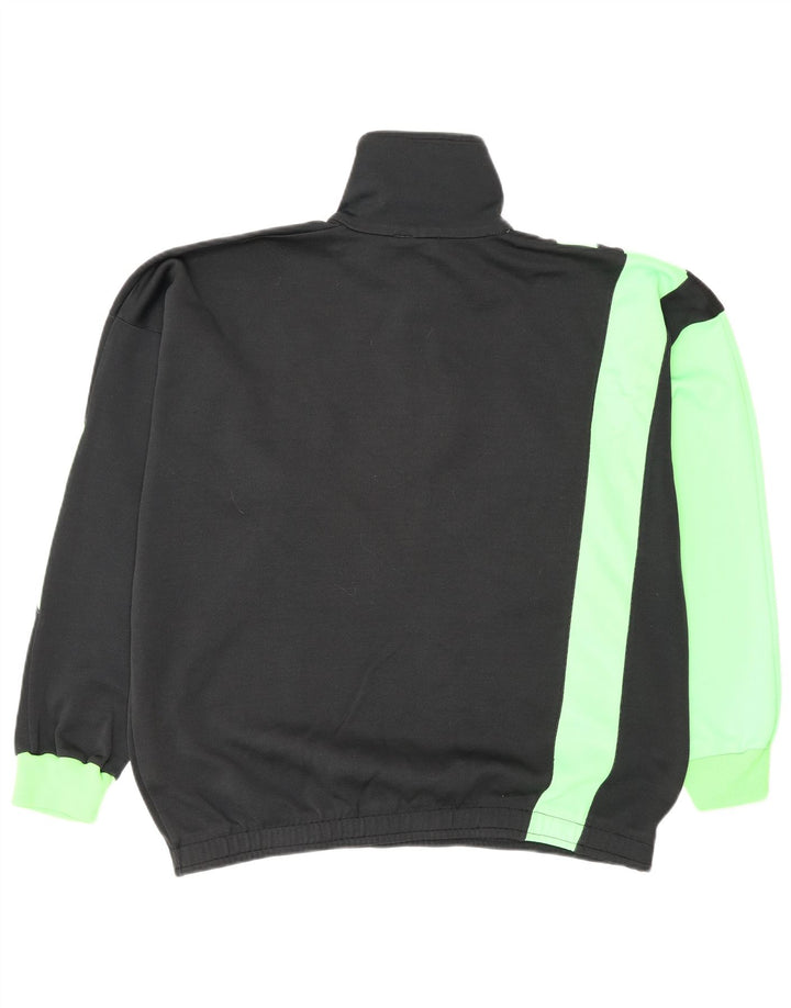 Felpa Puma da uomo con grafica con zip e collo, maglione, colore nero medio