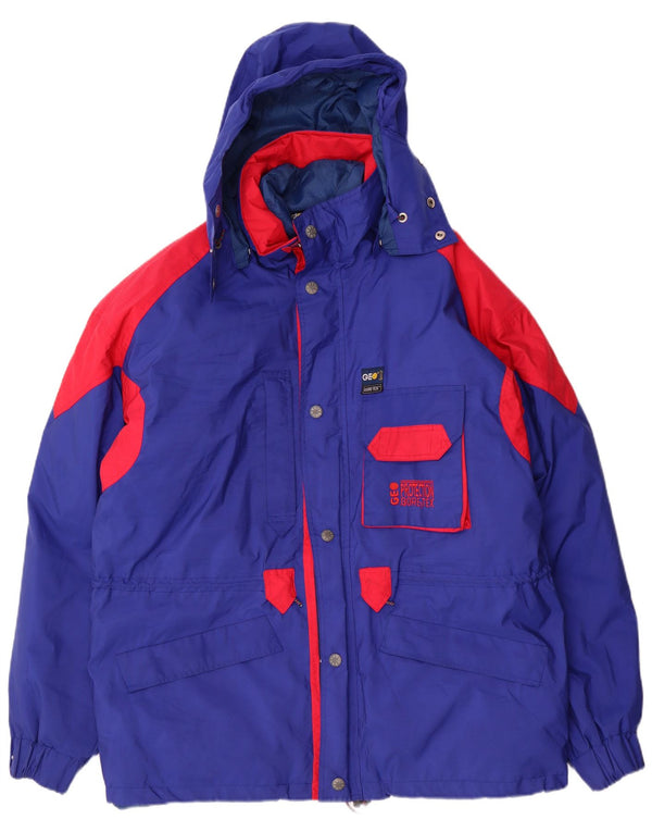 Giacca da sci imbottita con cappuccio Gore-Tex da uomo Geo Spirit IT 52 XL Blu Colourblock