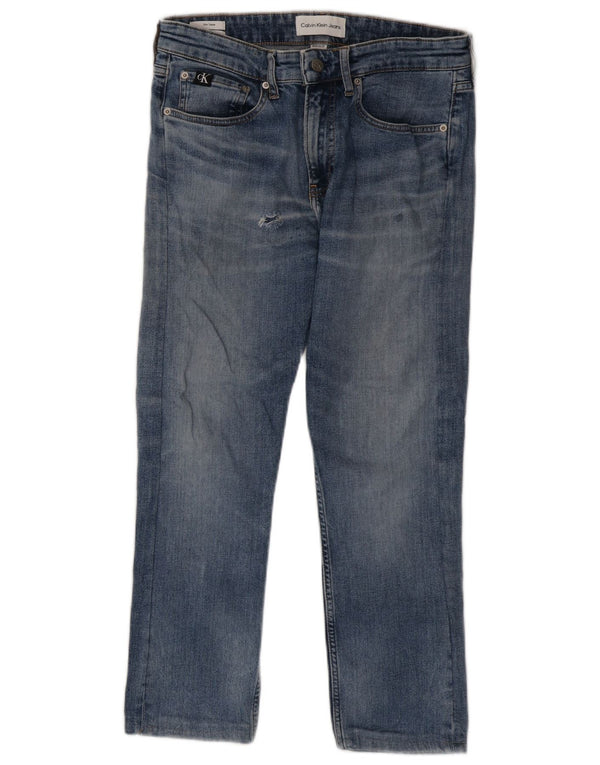 Jeans affusolati slim affusolati da uomo Calvin Klein W29 L25 cotone blu