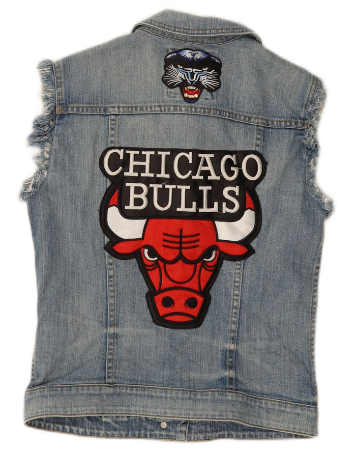 ESPRIT Gilet da donna in denim grafico Chicago Bulls da donna UK 12 cotone blu medio